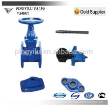 DIN soft sealing water parts non-rising gate valve gas